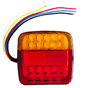 white yellow red high low beam 26smd led rear brake license plate lights boat trailer