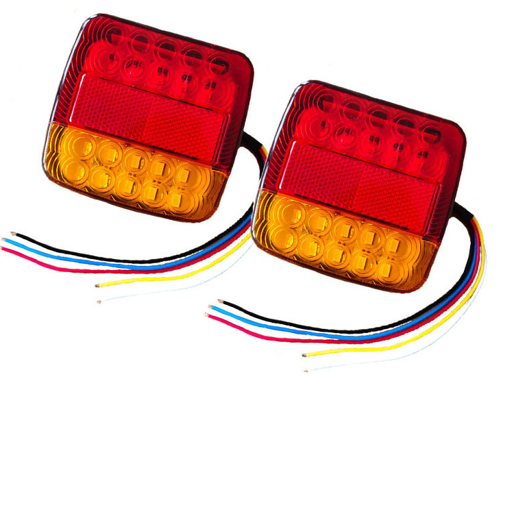 white yellow red high low beam 26smd led rear brake license plate lights boat trailer