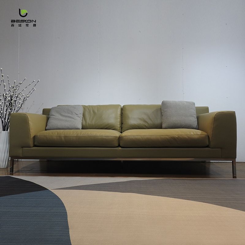 Wholesale Custom Green Office Couch Leather Sofa 1 2 3 Seater Waiting Room Sofa Modern Furniture Office Sofa