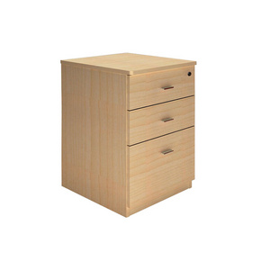 Factory Direct Selling Office Filing Cabinets Wooden Panel Pedestal Credenza Movable Three Drawer Cabinet With Lock