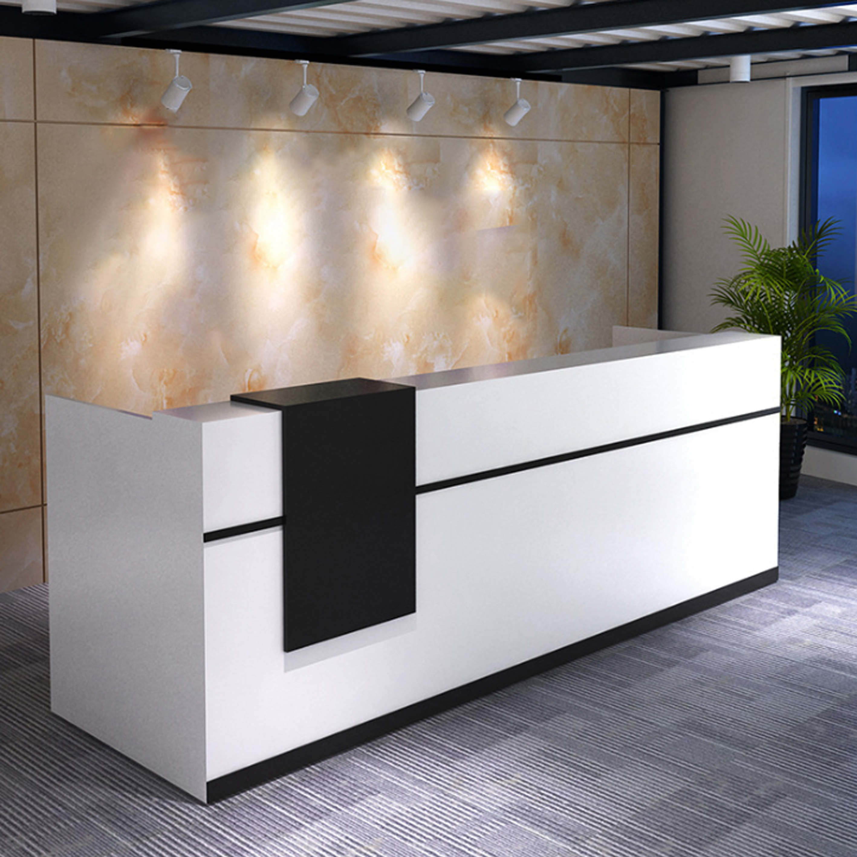 Modern Counter Front Desk for Hospital Hotel office white small salon reception desk counter desk