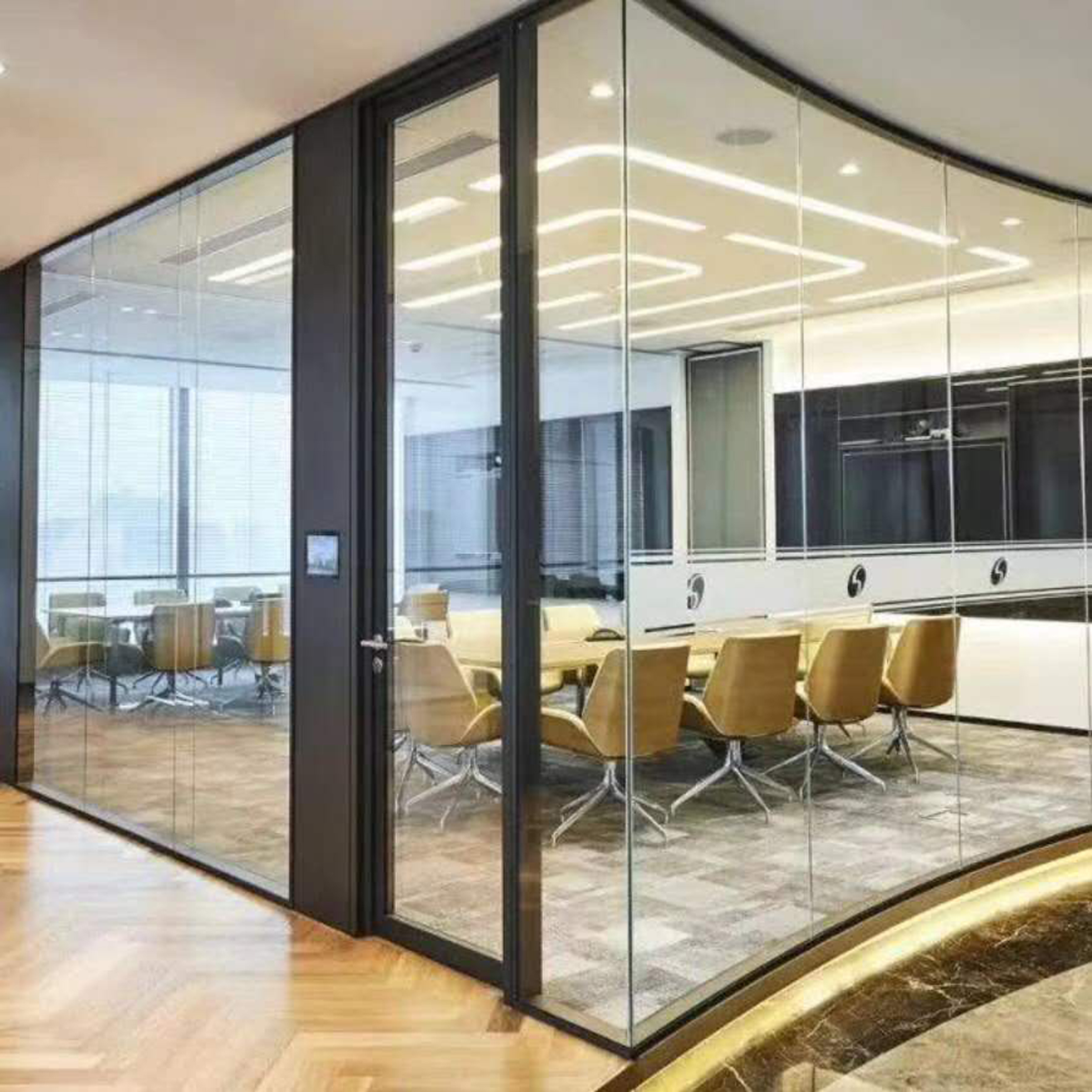 Modular office furniture Glass Customized aluminium office glass walls partition cubicle partition wall for office