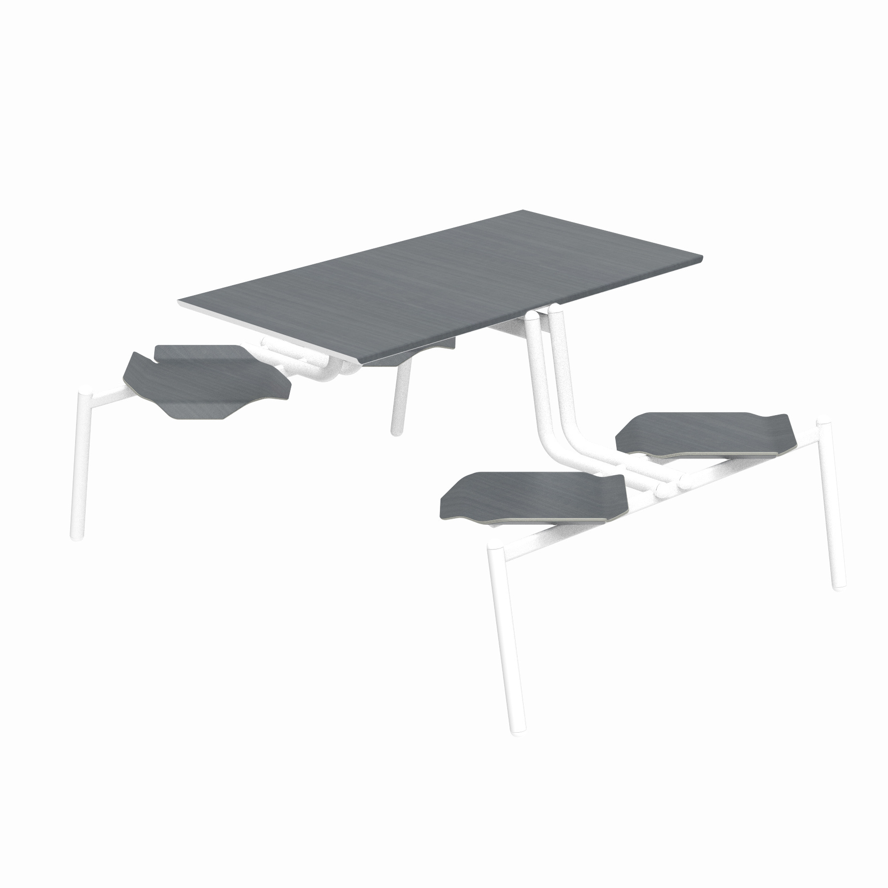 Modern original simple combined dining table and chair new design attached dining furniture for fast food restaurant