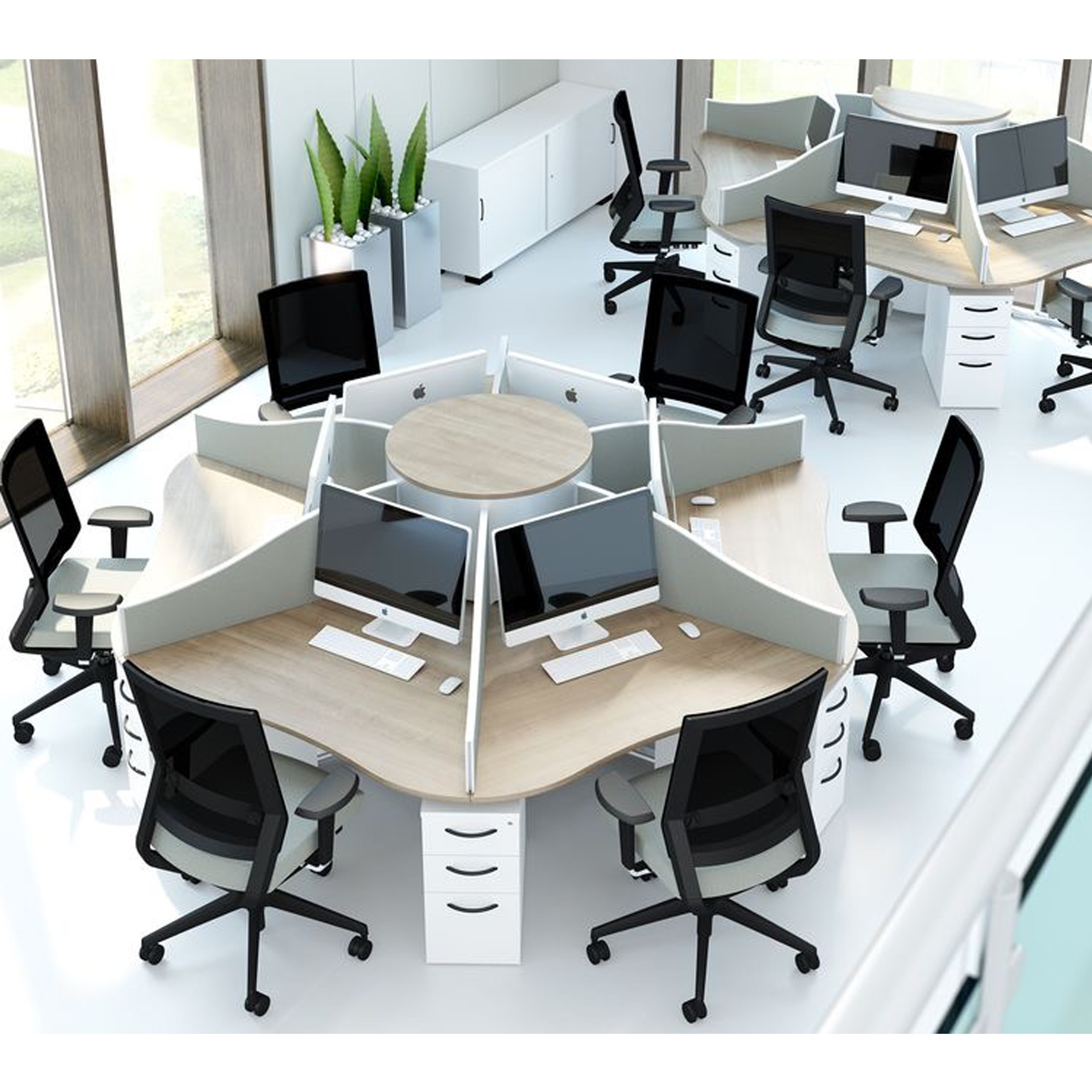 Modern modular 4 , 6 , 8 persons customized office furniture small call center cubicle office partition workstation office desk