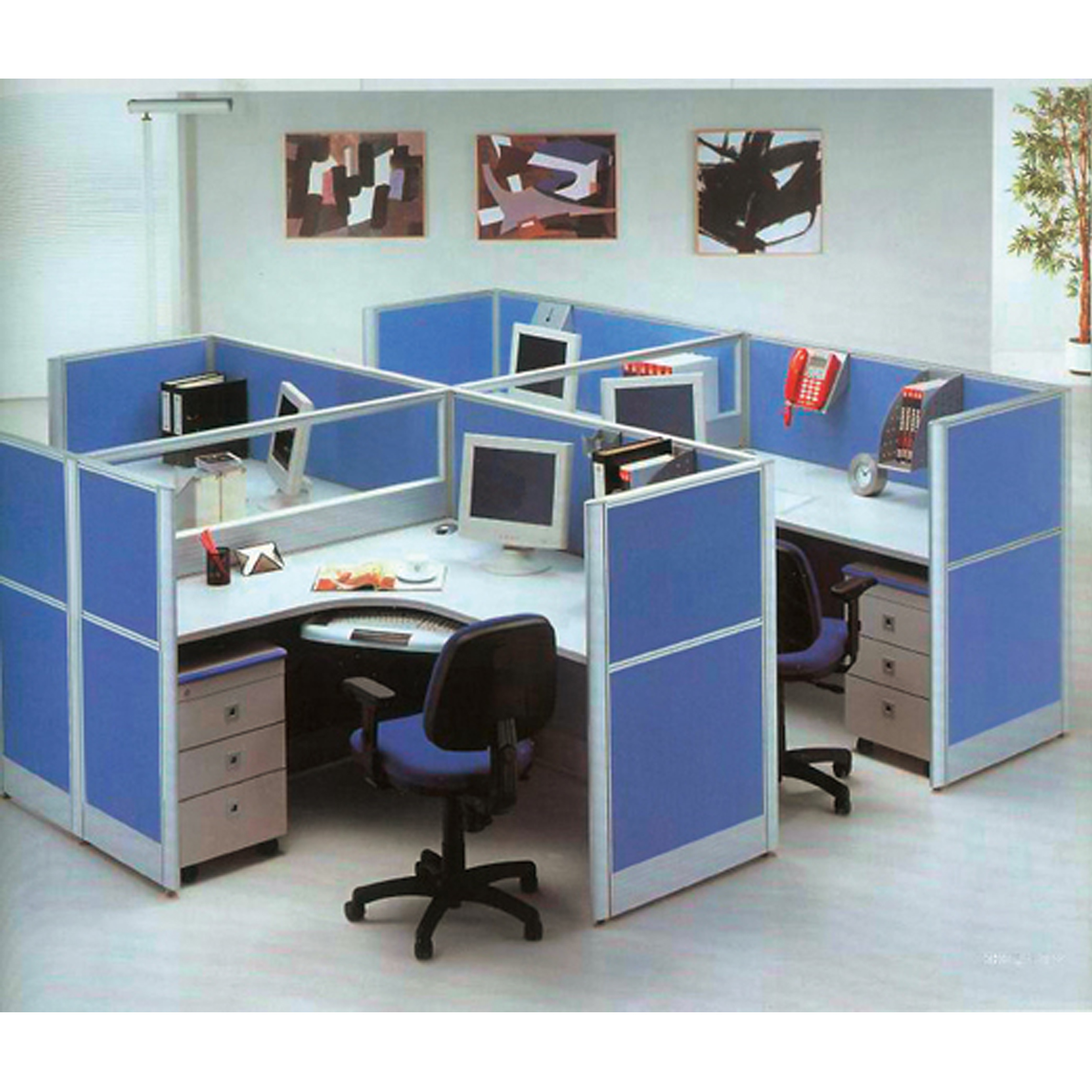 Chinese luxury office desk with partition bracket and partition office table models