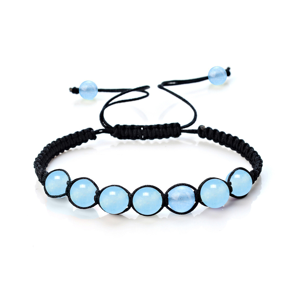 Bestone Healing Crystal Beads Adjustable Stone Chakra Bracelet for Women