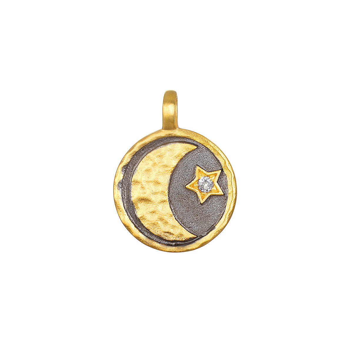 Bestone Copper 14K Gold Plated  Custom 12 Birthstone Sun Devil Eye Moon Necklace Female DIY Pendant Charms