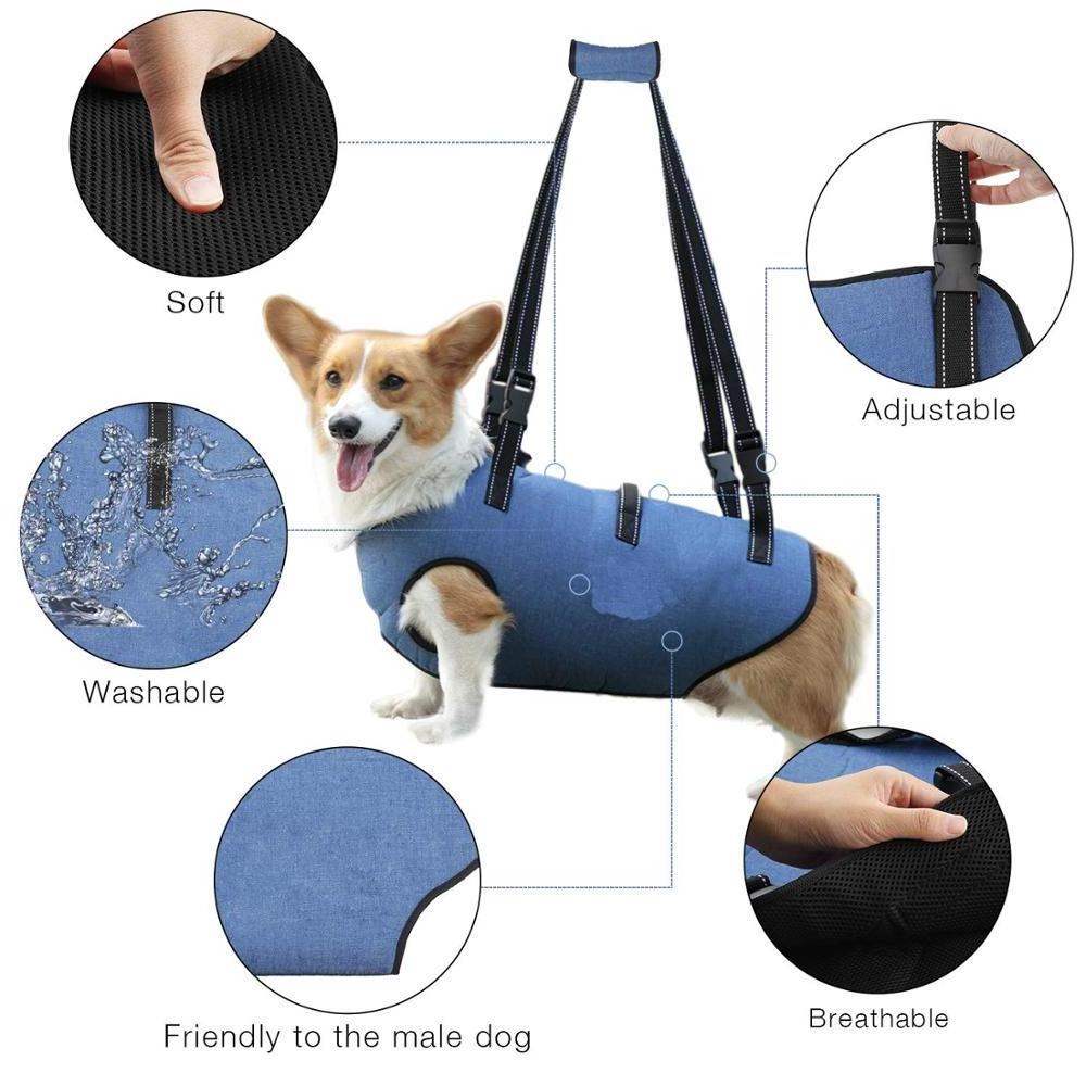 Sling Lift Full Body Support Dog Lift Harness Adjustable Padded Breathable Straps Rehabilitation Injury for the Old Disabled