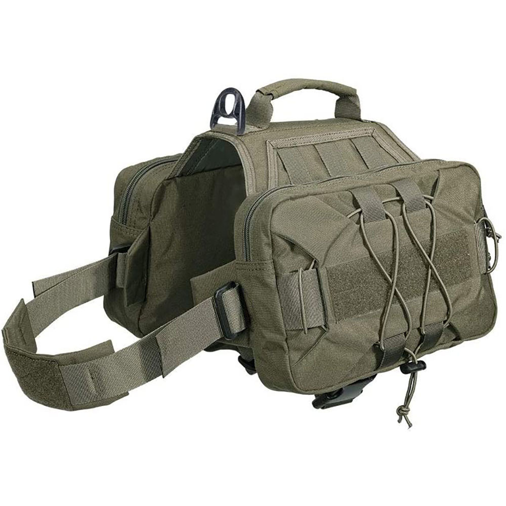 Heavy Duty Tactical Nylon Mesh Training Dog Pack Hound Dog Saddle Bag Backpack for Travel Camping Hiking