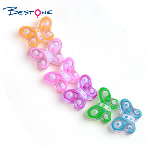 Bestone Custom Glass Beads Bulk Fancy Butterfly Painted Handmade Glass Beads for Jewelry Making Wholesale