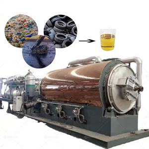 Beston Group Pyrolysis Machine 10 ton Waste Plastic Tyre Oil Sludge Pyrolysis Plant to Fuel Oil