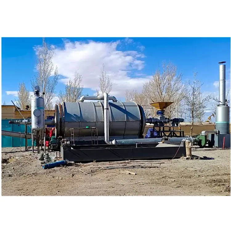 Beston Group Pyrolysis Machine 10 ton Waste Plastic Tyre Oil Sludge Pyrolysis Plant to Fuel Oil