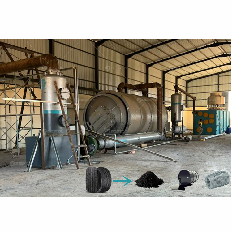 Beston Group Pyrolysis Manufacturer Waste Tire Recycling to Fuel Oil Pyrolysis Plant