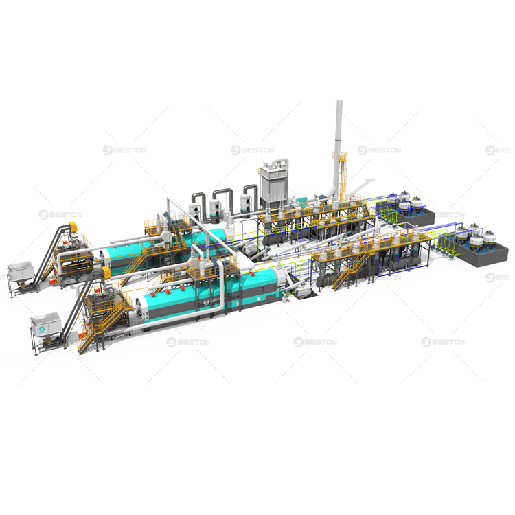 Fully Continuous Waste Tyre Pyrolysis Plant Rubber Pyrolysis Machine