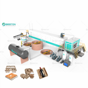 Beston Group Recycle Waste Paper Make Paper Tray Plant Egg Carton Tray Paper Pulp Molding Making Machine with Dryer System