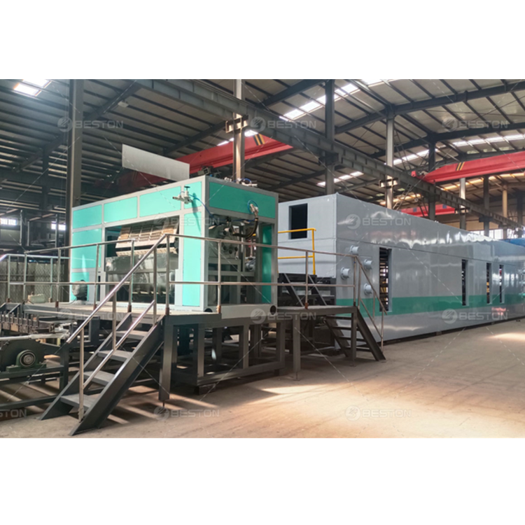 Beston Group Recycle Waste Paper Make Paper Tray Plant Egg Carton Tray Paper Pulp Molding Making Machine with Dryer System