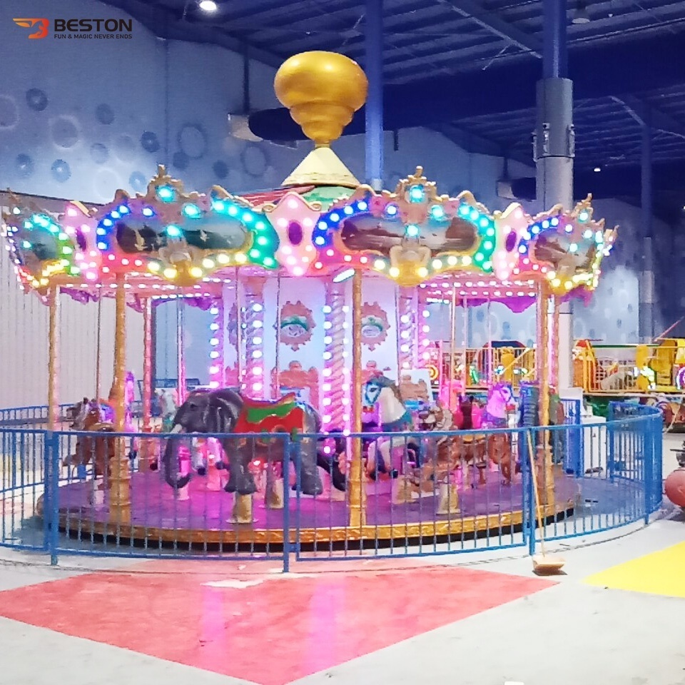 Carousel Amusement Park 16 Seats Mini Carousel Rides For Sale