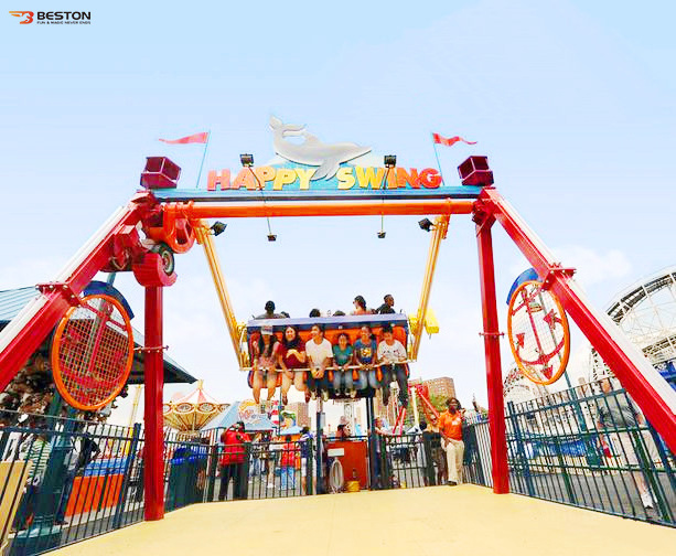 Beston Amusement Equipment Thrill Swing Ride 12 Seats Happy Swing Ride