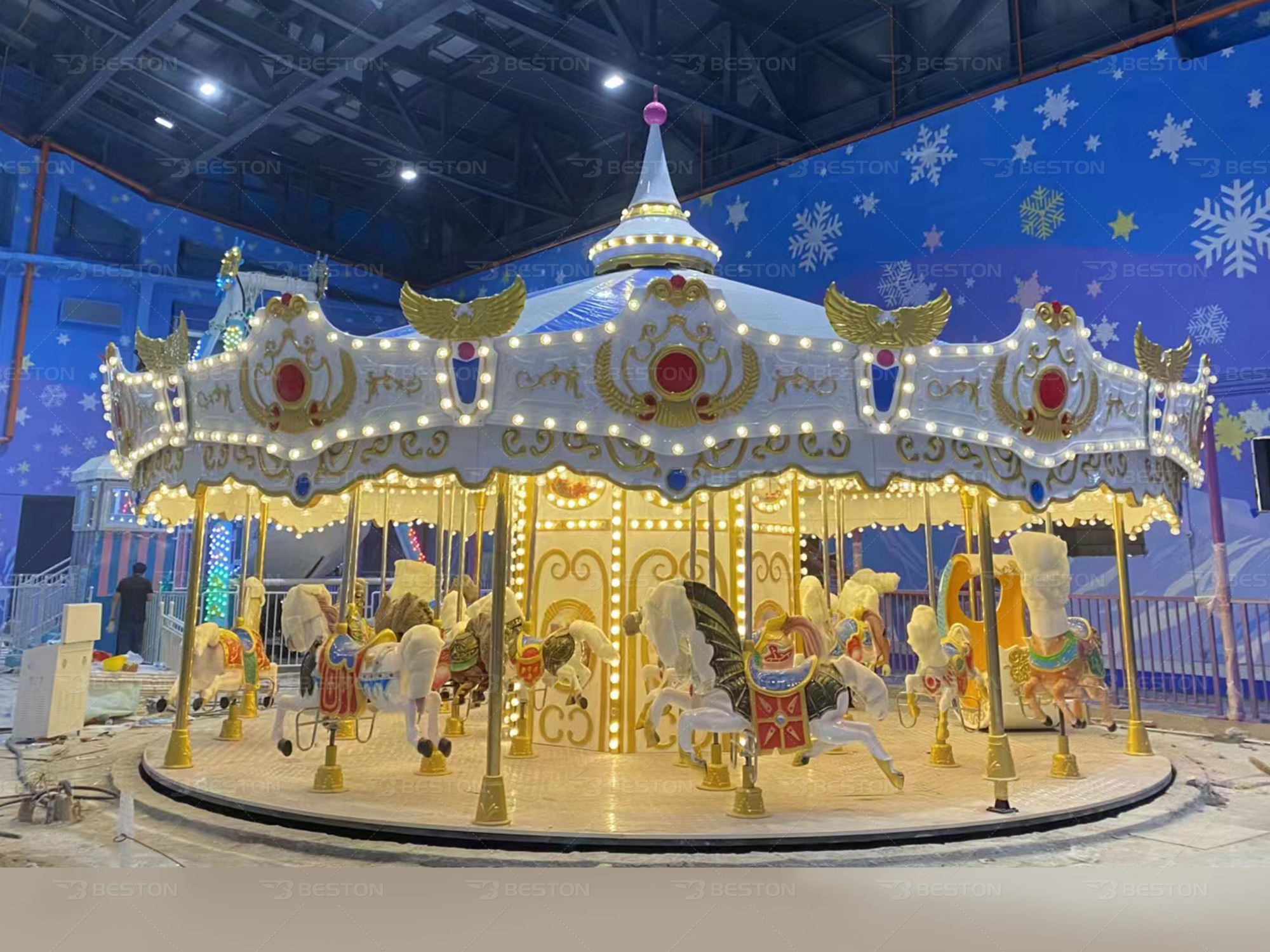 Attractive Amusement Park Rides Christmas Carousel For Sale