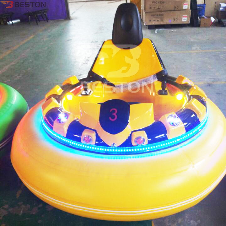 Electric Inflatable Bumper Car With Track Led Lights Remote Control For Funfair