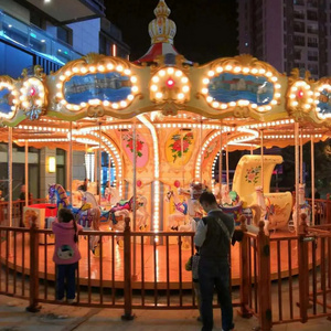 Theme Park High Quality Swing Children Fairground Carousel Rides 24 Seats  Merry Go Round