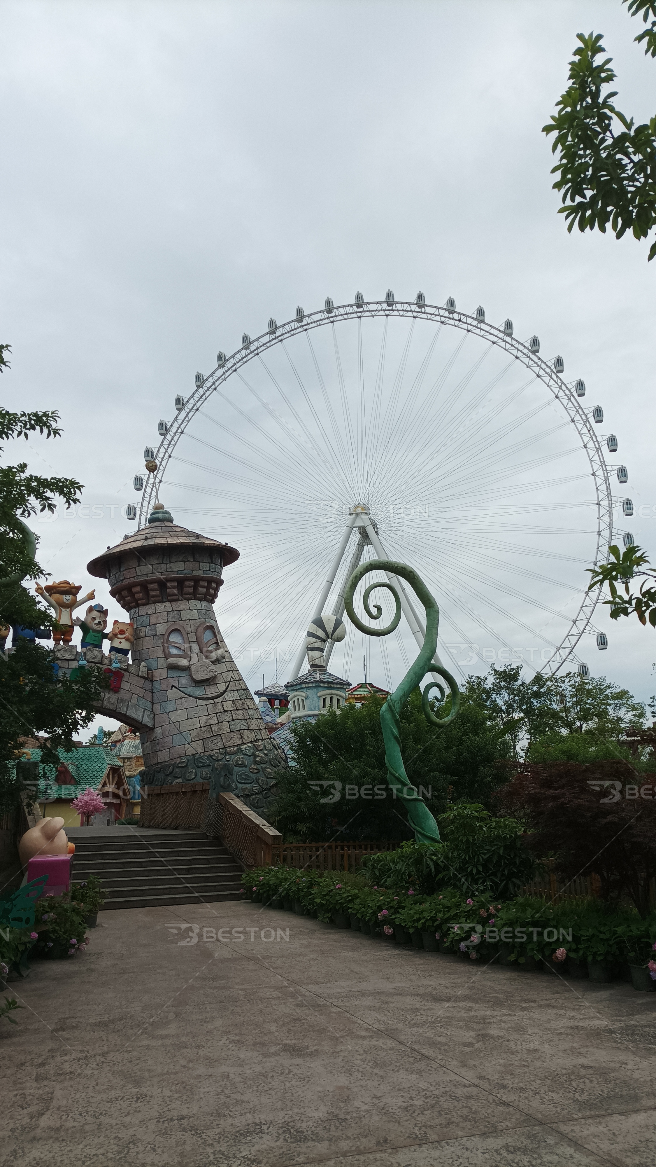 China Amusement park Equipment Indoor 88 M Metal Lighted Ferris wheels For sale