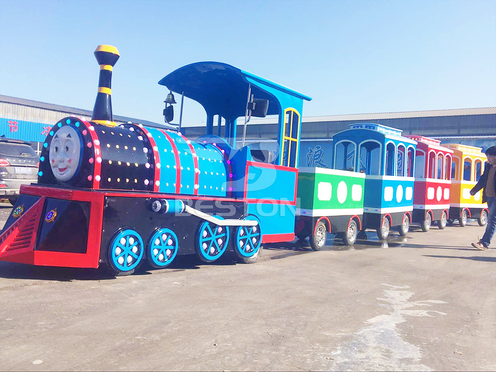 Shopping Mall Road Electric Tourist Train Thomas 16 Seat Electric Trackless Train