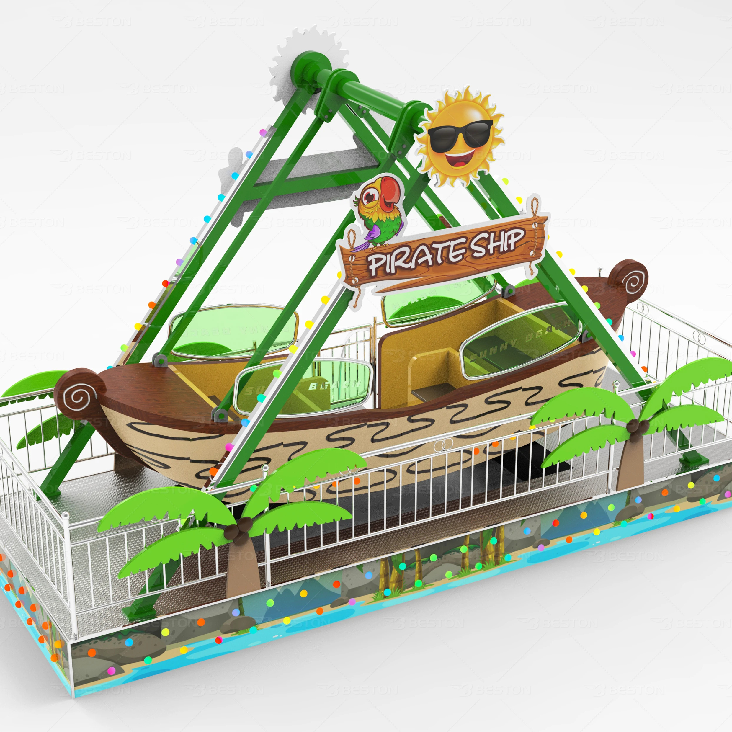 Shopping Mall Kiddie Viking Ship Ride Pirate Ships Amusement Ride