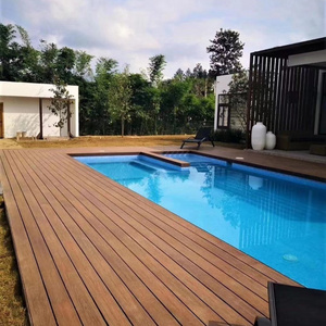 High Quality Wooden Plastic Composite Floor Waterproof Anti-slip Wood Decking Outdoor Swimming Pool Co-extrusion Decking