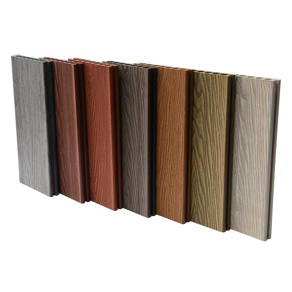 Natural Feeling 3D Embossed Crack-Resistant Outdoor WPC Wood Composite 3D Embossed  Decking