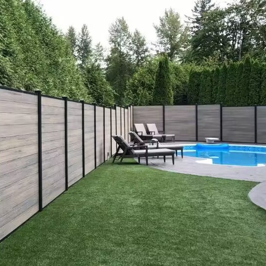 Easily Assembled Modern Outdoor Garden Fence co-Friendly Composite Fencing Panels