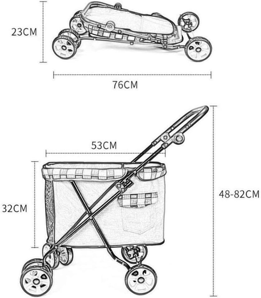 Premium Pet Stroller for small dog,Foldable Dog Cat Stroller for Small Medium Cats and Dogs,Folding Travel Pet Dog Trolley