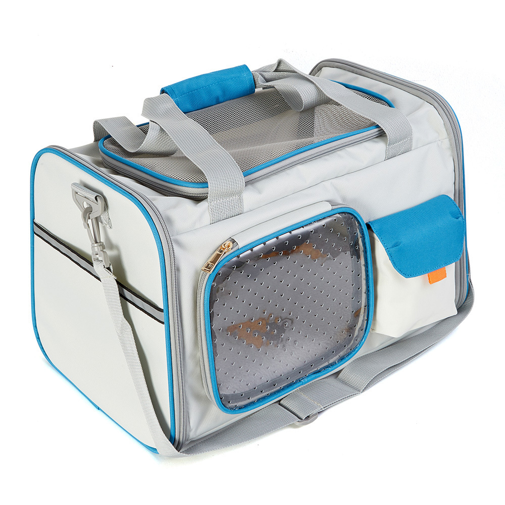 Transparent Window Soft Sided Pet Carrier Bag,Collapsible Pet Travel Carrier,Carrier for cats for Small medium kitten hiking