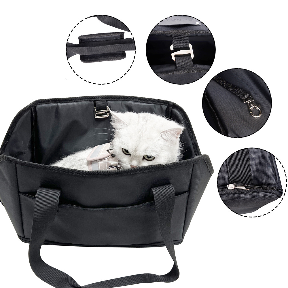 Expandable Pet Carry Tote Bag Dog Cat Soft-Sided Carriers Bag for Small Puppy Medium Kitten, Portable Dog Accessories Travel Han