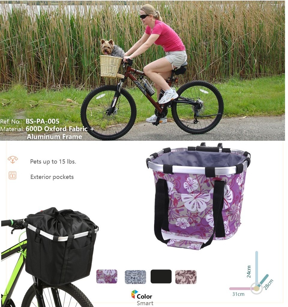 Easy to Install & Remove Dog Bicycle Carrier,foldable Dog Bike Basket 15lbs,front Dog Bicycle Basket Print Accepptable Modern