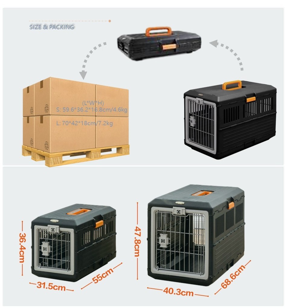 Wholesale xxl jaula de transporte plastico acero stainless kennels collapsible dog crate cage jaula para perro for dog