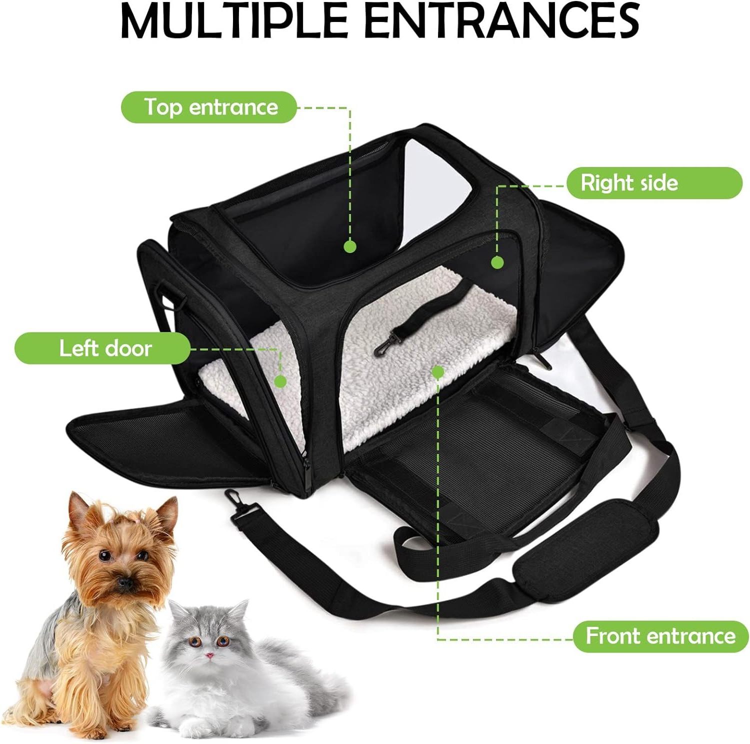 Europe and America hot sale airline approved pet carrier bag small dog carrier soft sided collapsible portable dog travel carrie