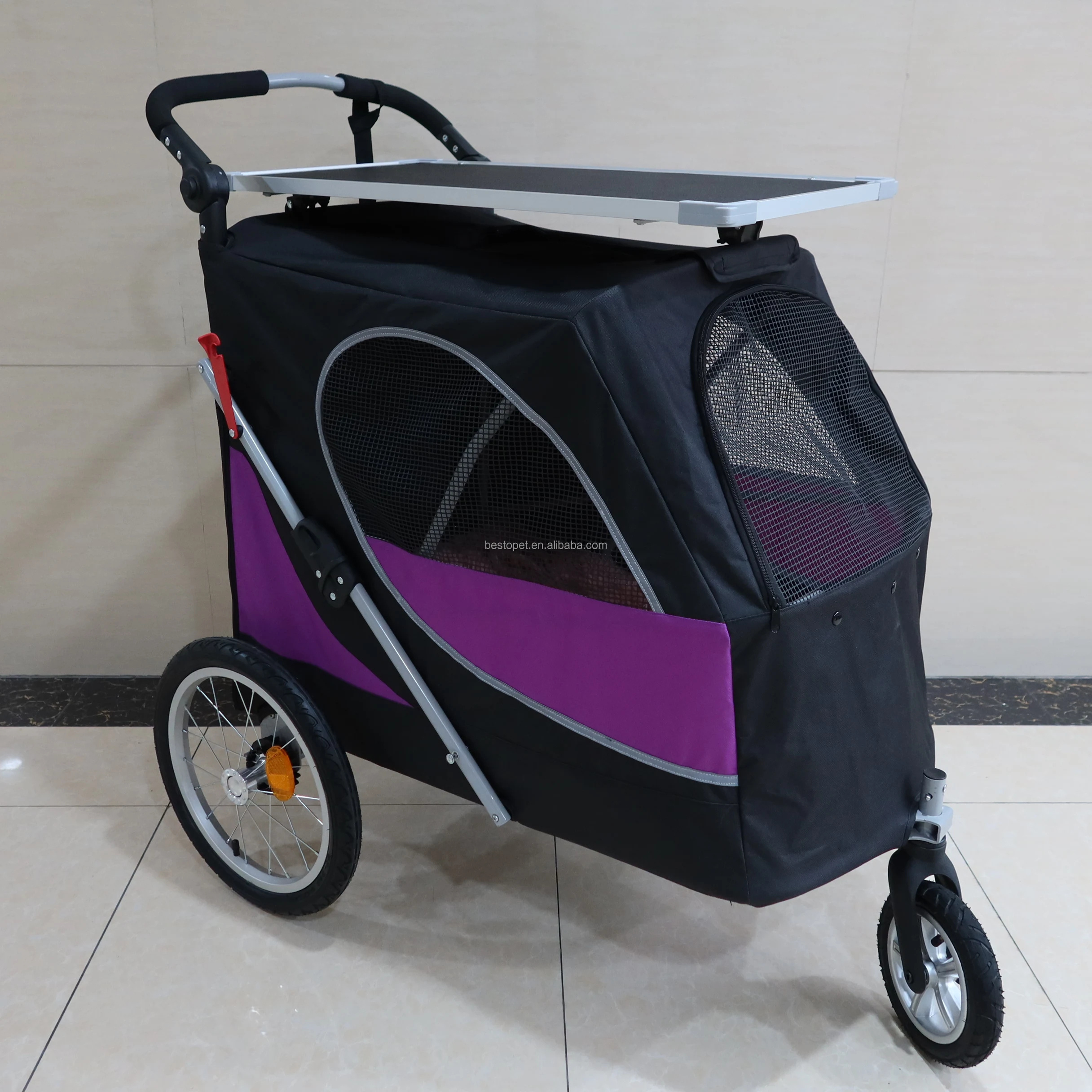 Pet Dog Stroller SKYLINE for Medium and Large Dogs with grooming table,Heavy-Duty Pet Buggy ,Dog Buggy And Bike Pet Trailer