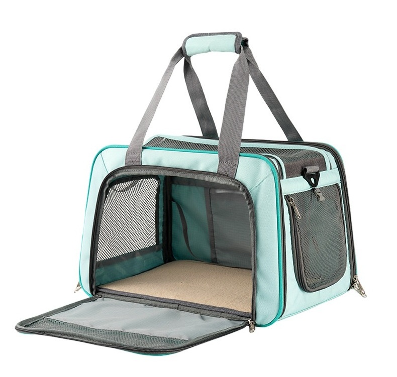 Portable Airline Approved Versatile Pet Carrier: Airline Approved, Breathable with Dual-Opening Mesh Design