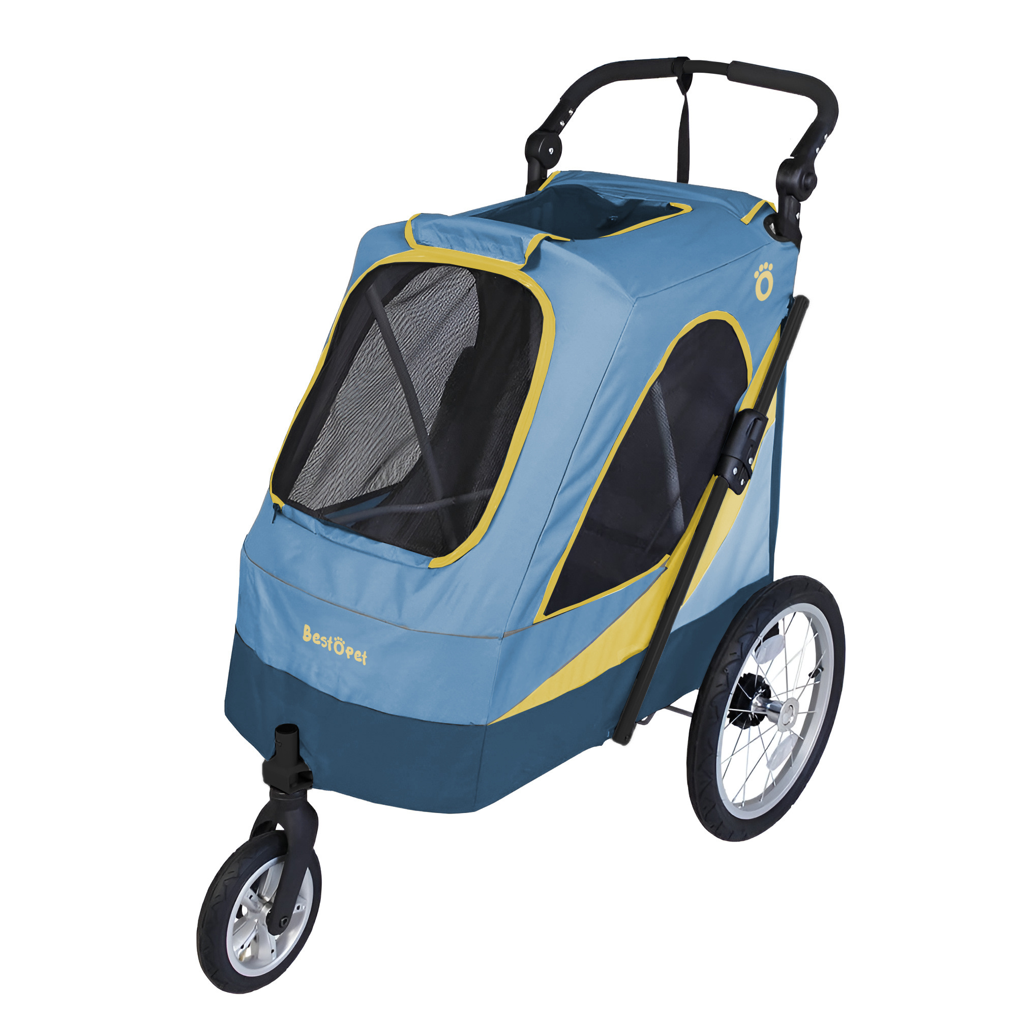 Pet Dog Stroller And Bike Pet Trailer for Small And Medium Dogs,Heavy-Duty Pet Strollers,Premium Dog Buggies with Rear Brake Sys