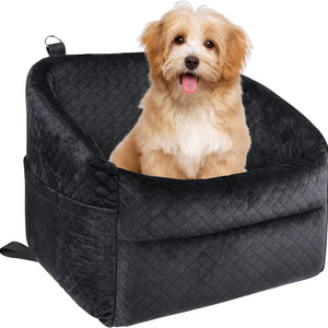 Dog Car Seat Pet Booster for Small Medium Dogs with Thick Cushion Travel Bed Dog seat Pet car bed seat  with Customized Logo