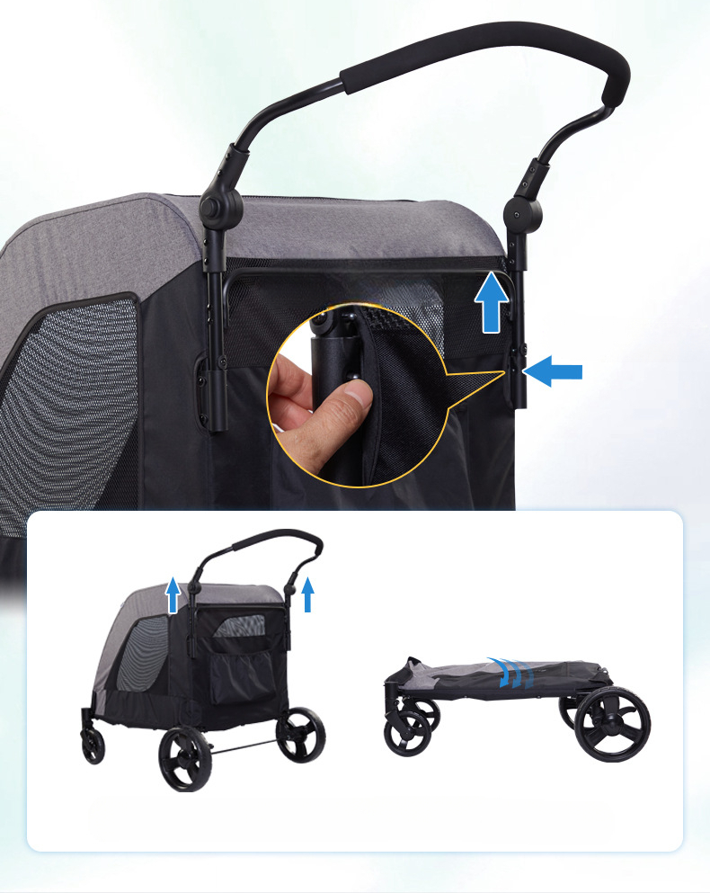 Low MOQ Premium Dog Stroller for large dogs, Extra Large Pet Stroller for Medium Dogs Foldable, Easy assemble Dog Wagon