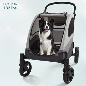 Low MOQ foldable Pet Stroller for cats and dogs,Dog Stroller for large dogs or 2 dogs,Heavy Duty Pet Gear Wagon Cart