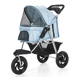 Luxury Pet Stroller for cats and dogs, Foldable 3 wheel Dog Stroller for Small and Medium Dogs, Preimium Dog Trolley