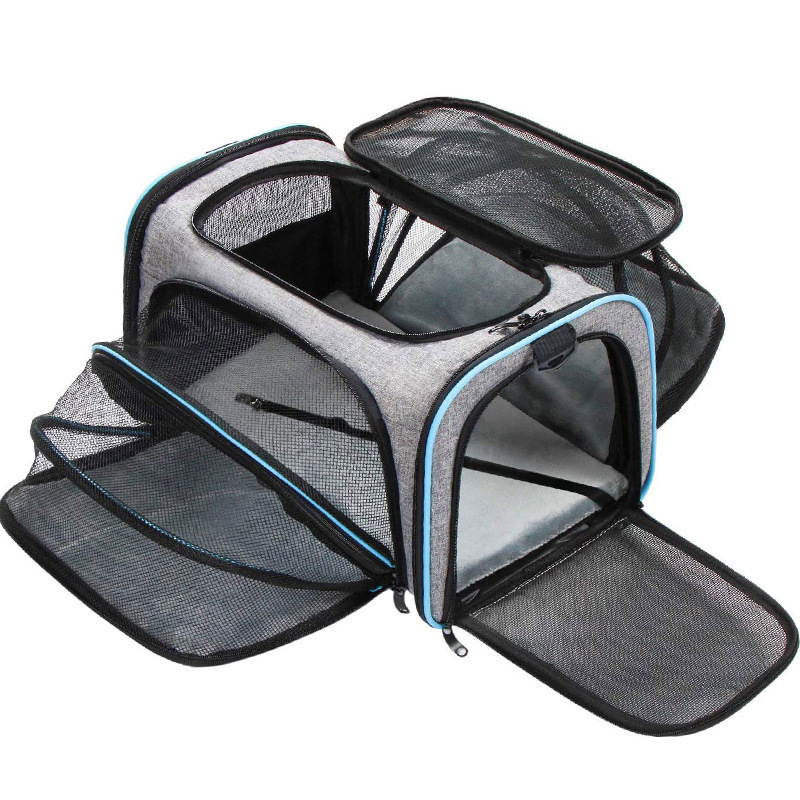 Expandable Pet Carrier, Airline Approved Soft Sided Cat Carriers for Medium Cats and Dogs,Portable Top Opening Travel Carrier