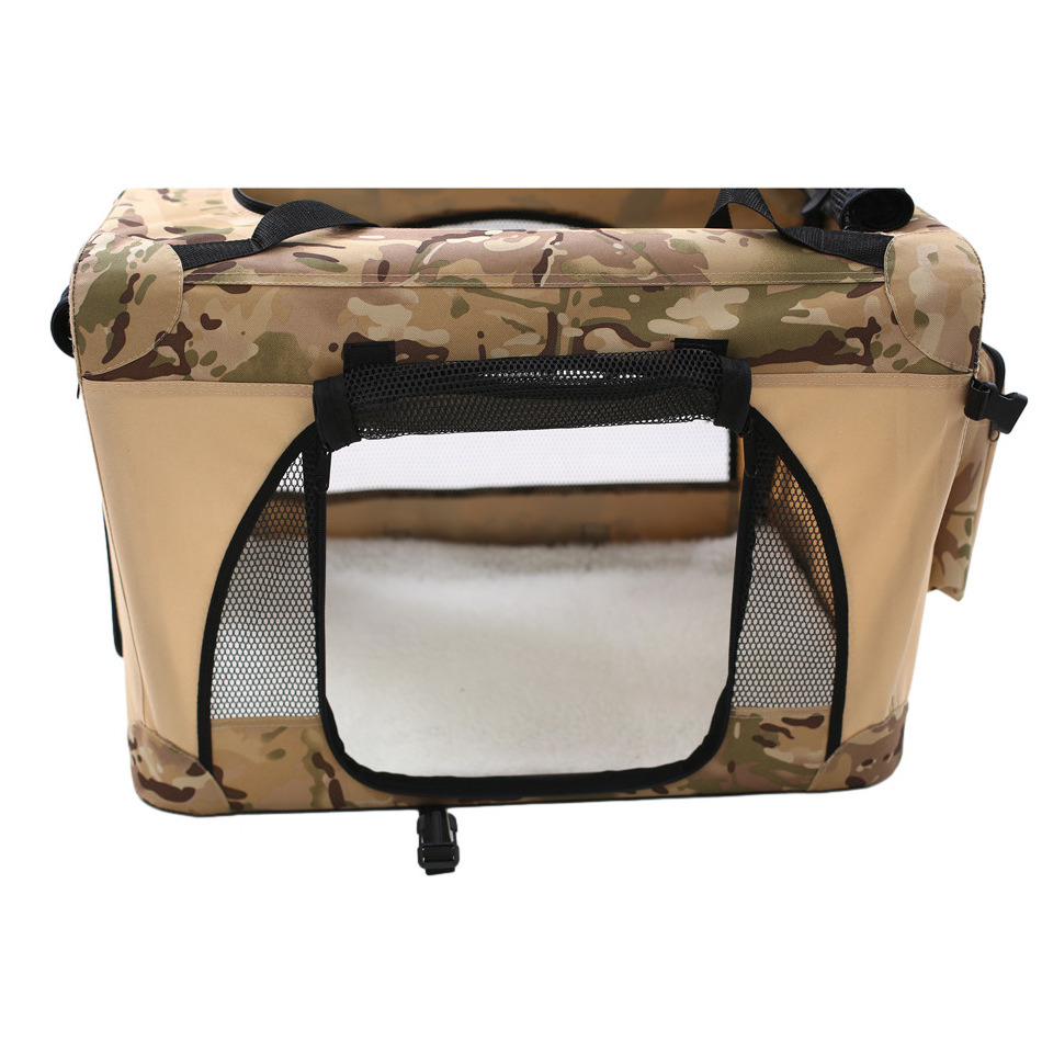 2023 New Product Dog Travel Crate with Strong Steel Frame,Collapsible Pet Crate,Portable Dog Crate for Large Cats & Small Dogs