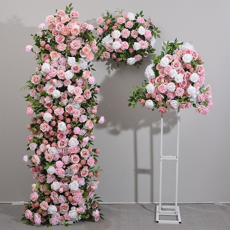 Artificial Simulation Flower Wall Panel For Wedding Party Background Floral Decor