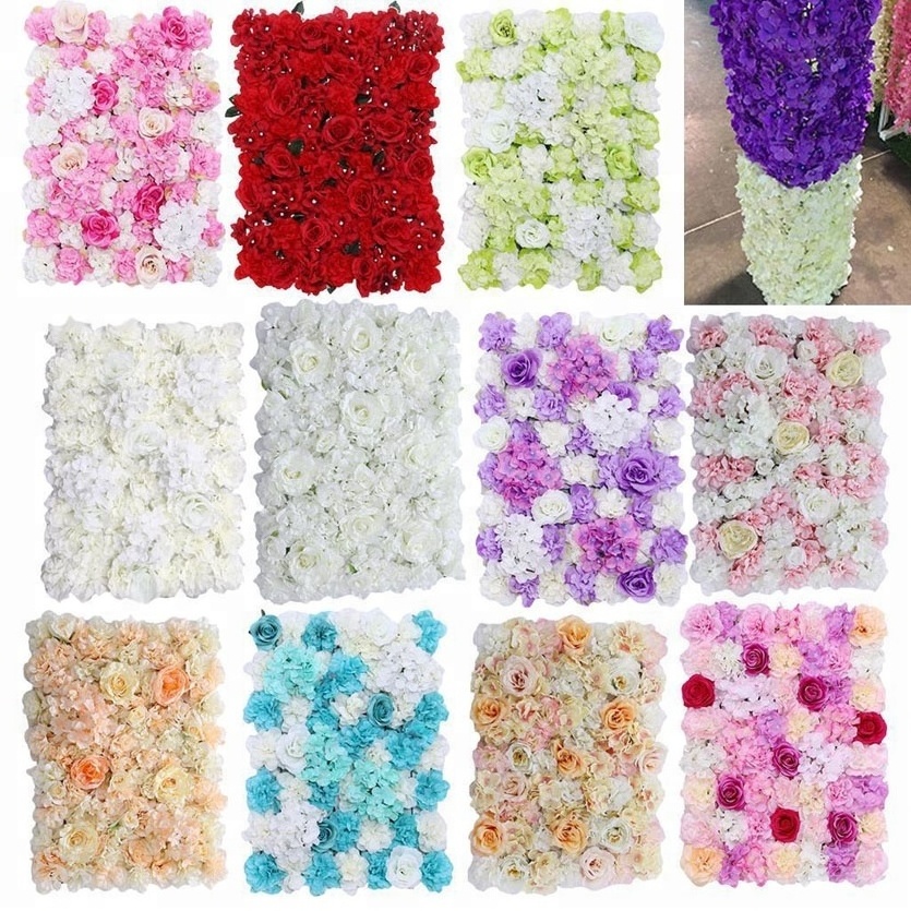 Artificial Simulation Flower Wall Panel For Wedding Party Background Floral Decor