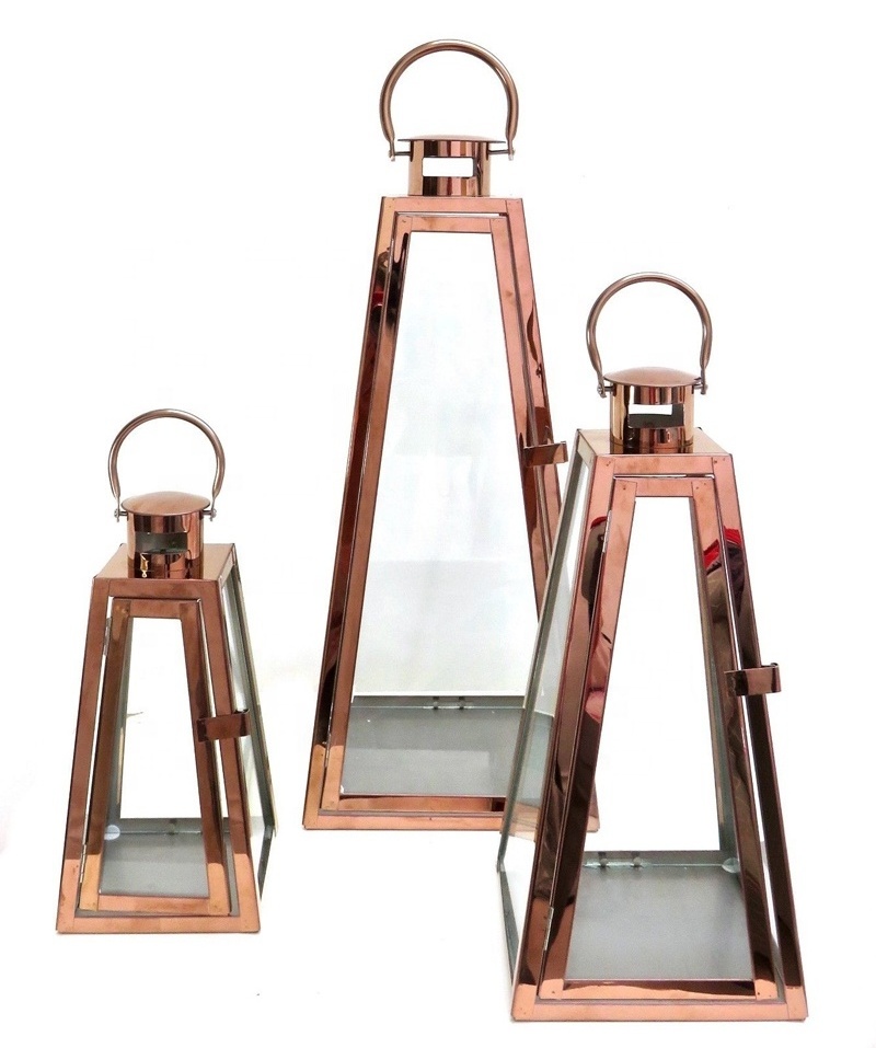 Wholesale Decorative Rectangular Shaped Metal Stainless Steel  LANTERNS