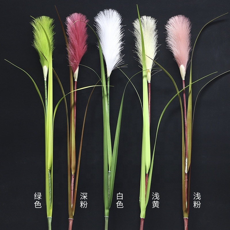 Cheap Man-Made Artificial Dried Reed Grass Artificial Reed Dog Tail Grass Onion Grass  For Wedding Decoration Scene Arrangement